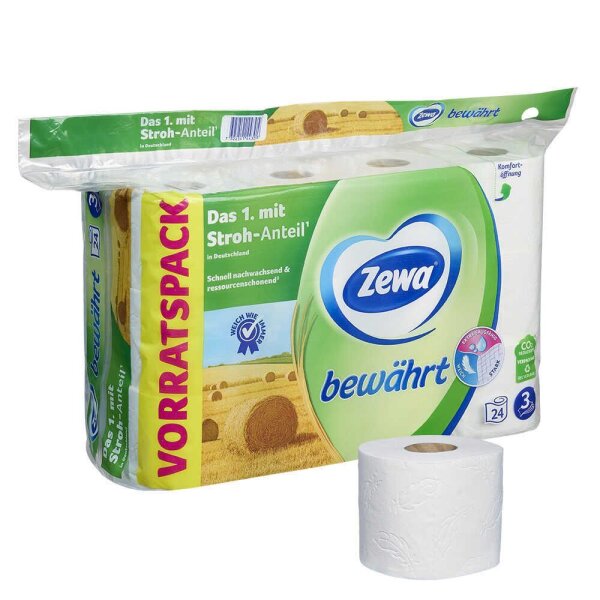 Zewa Toilettenpapier bewährt 3-lagig, 24 Rollen