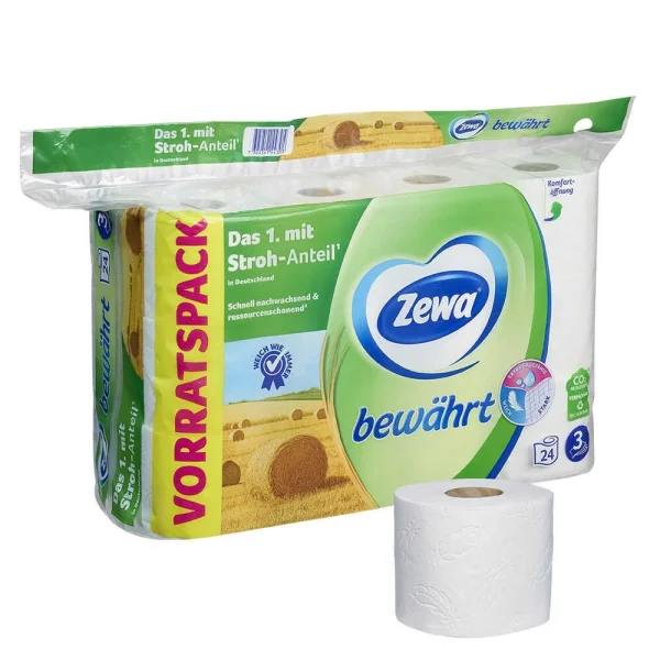 Zewa Toilettenpapier bewährt 3-lagig, 24 Rollen