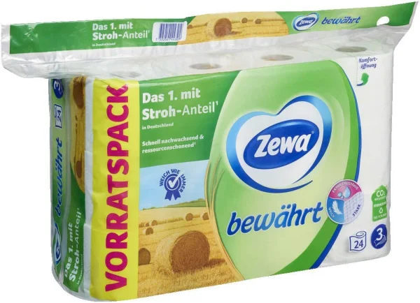 Zewa Toilettenpapier bewährt 3-lagig, 24 Rollen