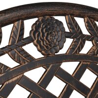relaxdays Gartenbank 10036113_1254 braun/bronze Metall 111,5 cm  ( 10036113_1254 )