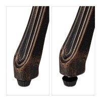 relaxdays Gartenbank 10036113_1254 braun/bronze Metall 111,5 cm  ( 10036113_1254 )