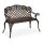 relaxdays Gartenbank 10036113_1254 braun/bronze Metall 111,5 cm  ( 10036113_1254 )