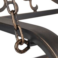 relaxdays Hängebank 10036098_1254 braun/bronze Metall 133,0 cm  ( 10036098_1254 )