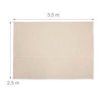 relaxdays Sonnensegel rechteckig beige 2,5 x 3,5 m