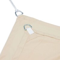 relaxdays Sonnensegel rechteckig beige 2,5 x 3,5 m