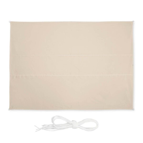 relaxdays Sonnensegel rechteckig beige 3,5 x 4,5 m