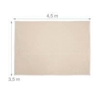 relaxdays Sonnensegel rechteckig beige 3,5 x 4,5 m
