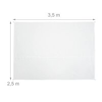 relaxdays Sonnensegel rechteckig weiß 2,5 x 3,5 m...