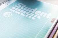 BRUNNEN Collegeblock Premium Student DUO 28 + 27 liniert und kariert DIN A4 mit Randlinie (innen und außen), 5 St.
