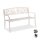 relaxdays Gartenbank 10030989_1255 weiß/bronze Metall 127,0 cm