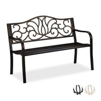 relaxdays Gartenbank 10030988_1254 schwarz/bronze Metall...