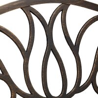 relaxdays Gartenbank 10030988_1254 schwarz/bronze Metall 127,5 cm