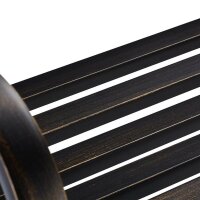 relaxdays Gartenbank 10030988_1254 schwarz/bronze Metall 127,5 cm