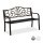 relaxdays Gartenbank 10030988_1254 schwarz/bronze Metall 127,5 cm