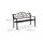 relaxdays Gartenbank 10030988_1254 schwarz/bronze Metall 127,5 cm