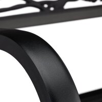 relaxdays Gartenbank 10030989_46 schwarz Metall 127,0 cm
