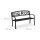 relaxdays Gartenbank 10030989_46 schwarz Metall 127,0 cm