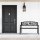 relaxdays Gartenbank 10030989_46 schwarz Metall 127,0 cm