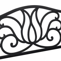 relaxdays Gartenbank 10030988_46 schwarz Metall 127,5 cm