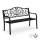 relaxdays Gartenbank 10030988_46 schwarz Metall 127,5 cm