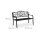 relaxdays Gartenbank 10030988_46 schwarz Metall 127,5 cm
