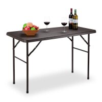 relaxdays Gartentisch braun rechteckig 120,0 x 60,0 x 74,0 cm