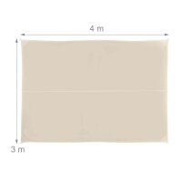 relaxdays Sonnensegel rechteckig beige 3,0 x 4,0 m  (...