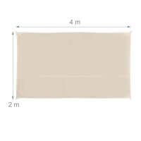 relaxdays Sonnensegel rechteckig beige 2,0 x 4,0 m