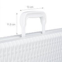 relaxdays Gartentisch BASTIAN weiß rechteckig 178,0 x 74,0 x 72,0 cm