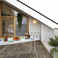 relaxdays Gartentisch BASTIAN weiß rechteckig 178,0 x 74,0 x 72,0 cm