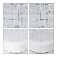 relaxdays Gartentisch BASTIAN weiß rechteckig 178,0 x 74,0 x 72,0 cm