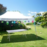 relaxdays Gartentisch BASTIAN weiß rechteckig 178,0 x 74,0 x 72,0 cm