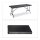 relaxdays Gartentisch BASTIAN schwarz rechteckig 178,0 x 74,0 x 72,0 cm  ( 10020757_46 )