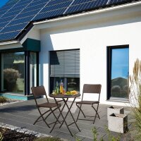 relaxdays Sitzgruppe, braun Kunststoff, Metall, 3-teilig