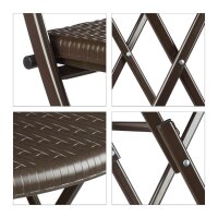 relaxdays Sitzgruppe, braun Kunststoff, Metall, 3-teilig