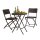 relaxdays Sitzgruppe, braun Kunststoff, Metall, 3-teilig