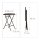relaxdays Sitzgruppe, braun Kunststoff, Metall, 3-teilig