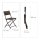 relaxdays Sitzgruppe, braun Kunststoff, Metall, 3-teilig