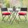 relaxdays Sitzgruppe, braun Kunststoff, Metall, 3-teilig