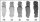 FABER-CASTELL Graphit Aquarelle Bleistifte HB, 2B, 4B, 6B, 8B schwarz, 5 St.