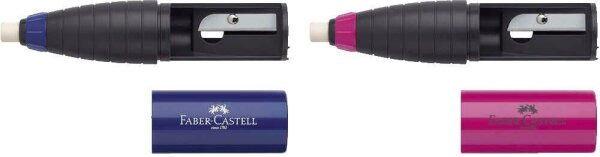 FABER-CASTELL Radiergummi mit Spitzer farbsortiert, 1 St.