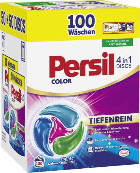 Persil COLOR 4in1 DISCS TIEFENREIN Waschmittel Caps, 100 St.
