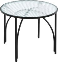 HAKU Möbel Beistelltisch rund Sicherheitsglas schwarz 50,0 x 50,0 x 40,0 cm, 1 St.