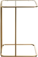 HAKU Möbel Beistelltisch rechteckig Sicherheitsglas gold 45,0 x 30,0 x 65,0 cm, 1 St.