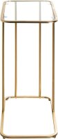 HAKU Möbel Beistelltisch rechteckig Sicherheitsglas gold 45,0 x 30,0 x 65,0 cm, 1 St.