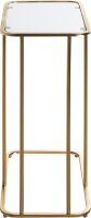 HAKU Möbel Beistelltisch rechteckig Sicherheitsglas gold 45,0 x 30,0 x 65,0 cm, 1 St.