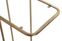 HAKU Möbel Beistelltisch rechteckig Sicherheitsglas gold 45,0 x 30,0 x 65,0 cm, 1 St.