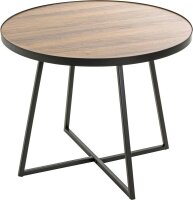HAKU Möbel Beistelltisch rund MDF-Platte schwarz,...