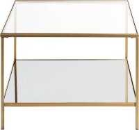 HAKU Möbel Beistelltisch rechteckig Spiegel, Sicherheitsglas gold 60,0 x 60,0 x 45,0 cm, 1 St.