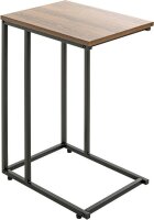 HAKU Möbel Beistelltisch rechteckig MDF-Platte schwarz, eiche 30,0 x 40,0 x 67,0 cm, 1 St.